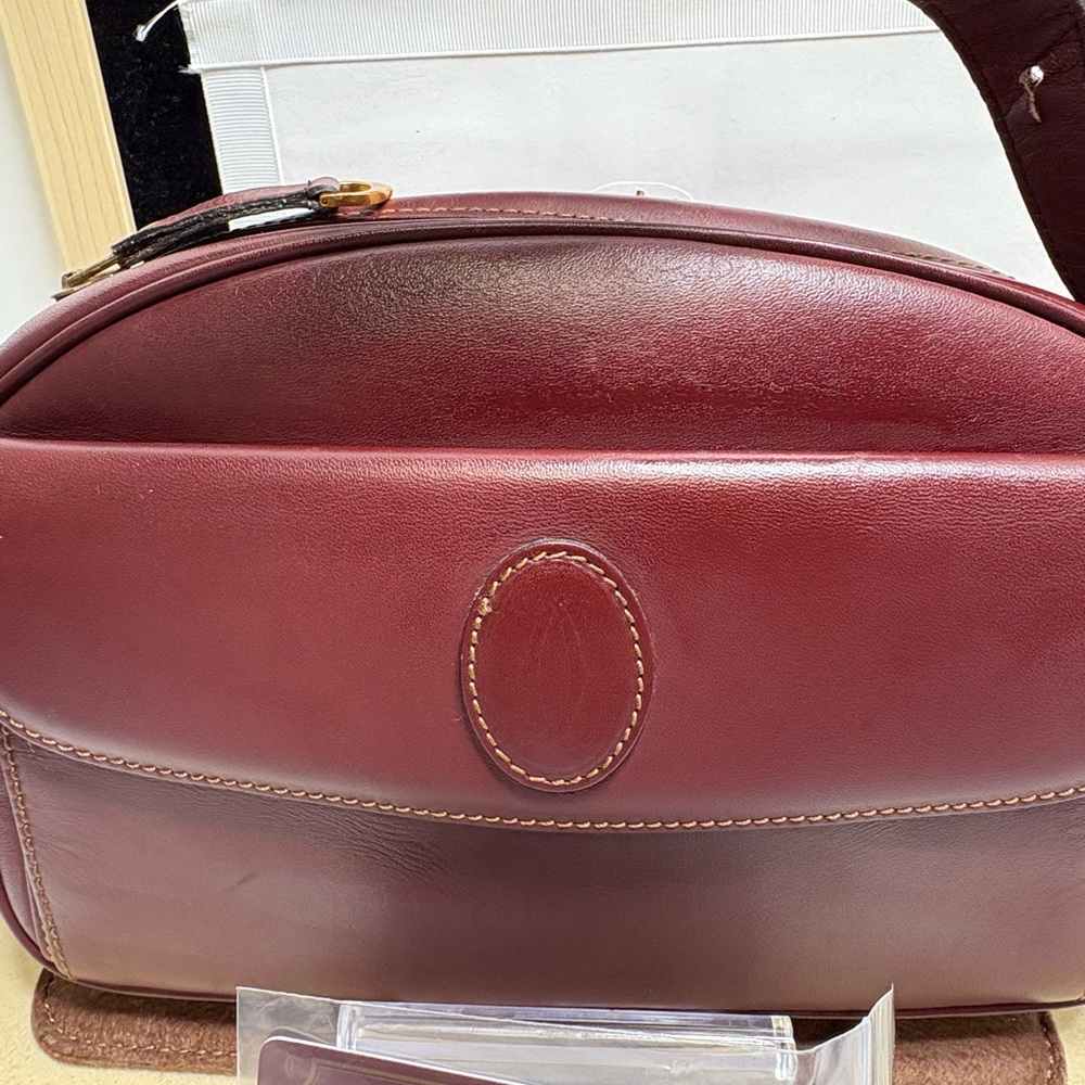 Cartier Burgundy Leather Crossbody Bag - Picture 5 of 16